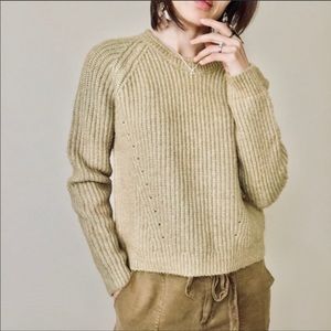 Anthropologie Pepin Knit Zipper Sweater